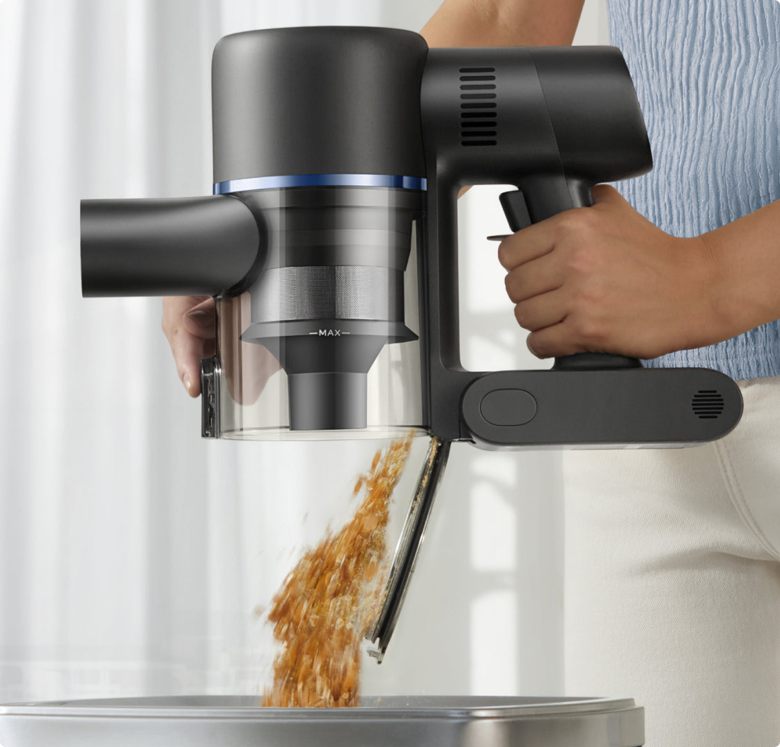 One Press to Dump Dirt -
