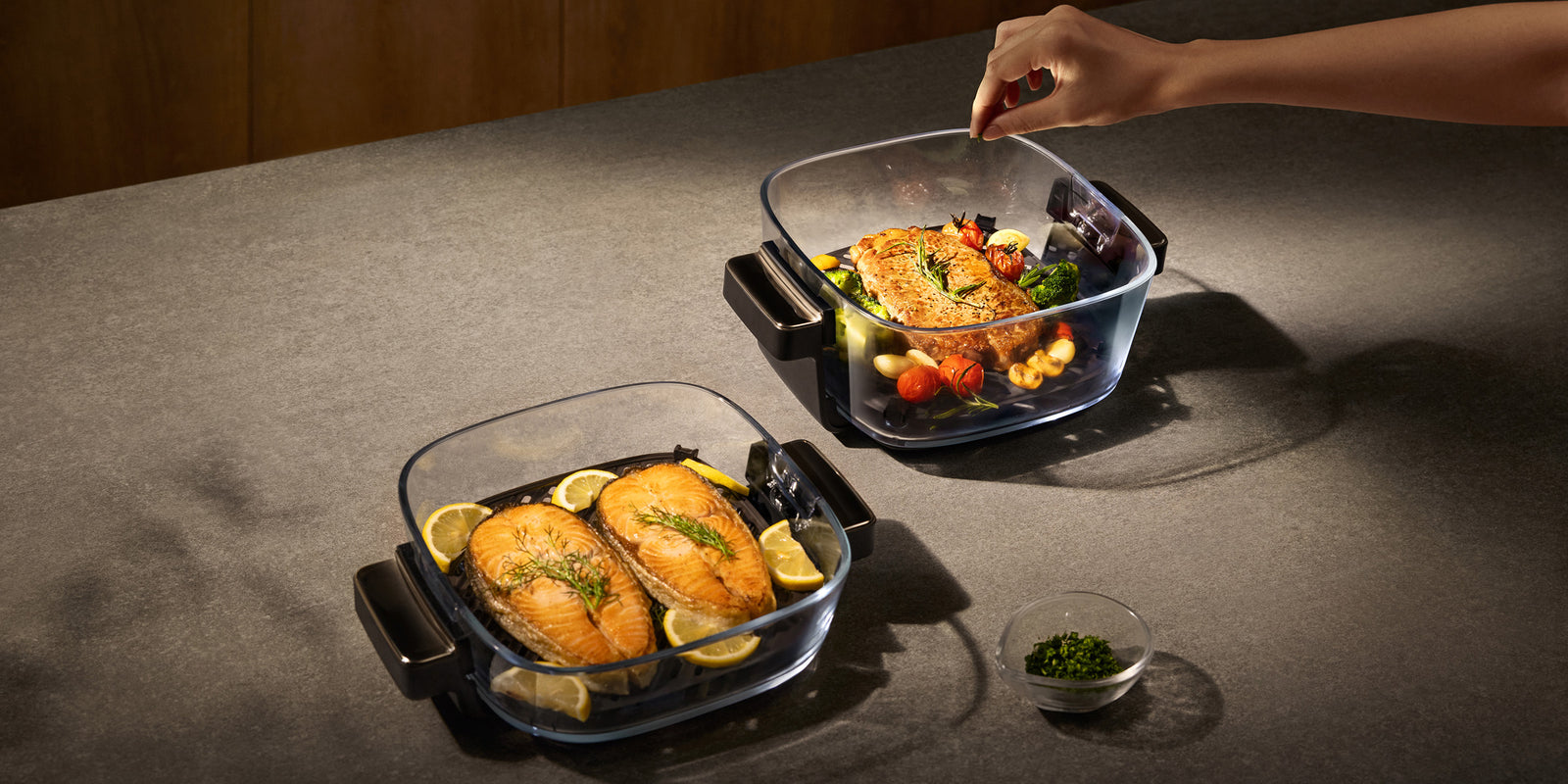 4L+2.5L Glass Bowls, Double Your Choice - 