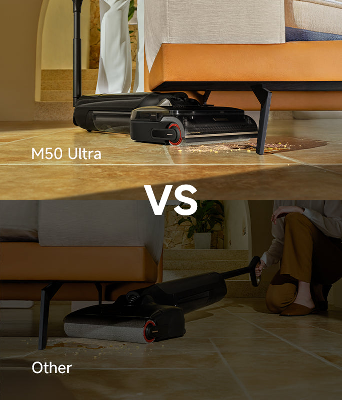 Lie-Flat Cleaning without Bending Over - 