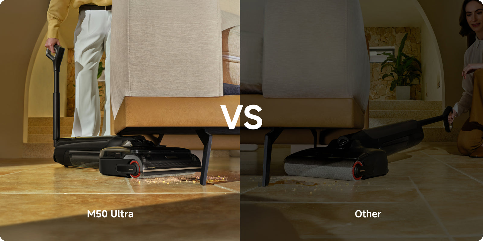 Lie-Flat Cleaning without Bending Over - 