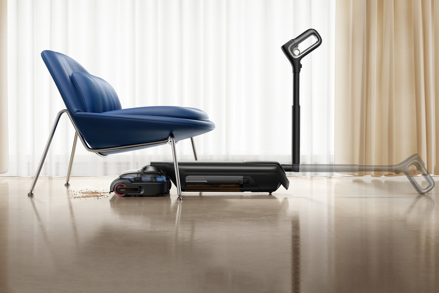 World‘s First Easy Low Space Access with Foldable & Extendable Handle - 