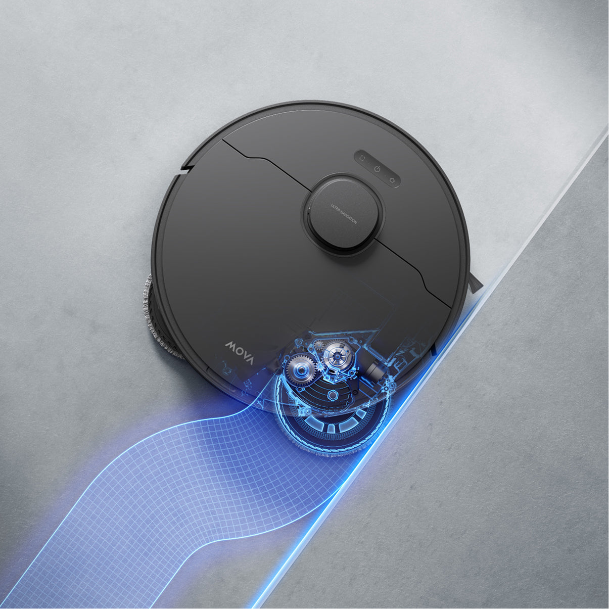 MOVA E50 Ultra Robot Vacuum Black MaxiReach™ Mop