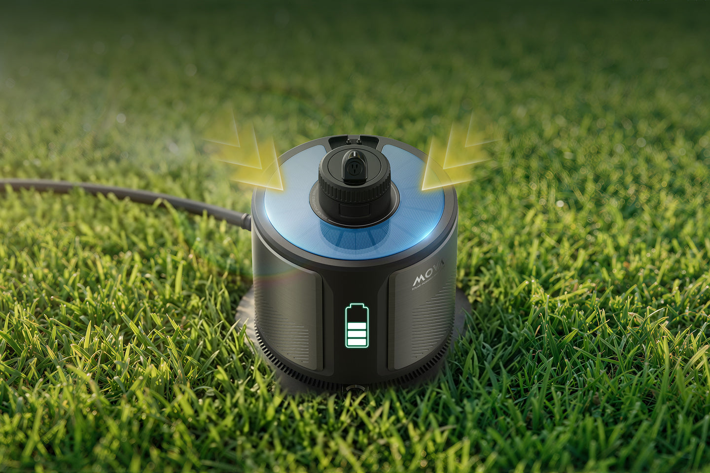 Cordless, Solar-Powered Operation - 
