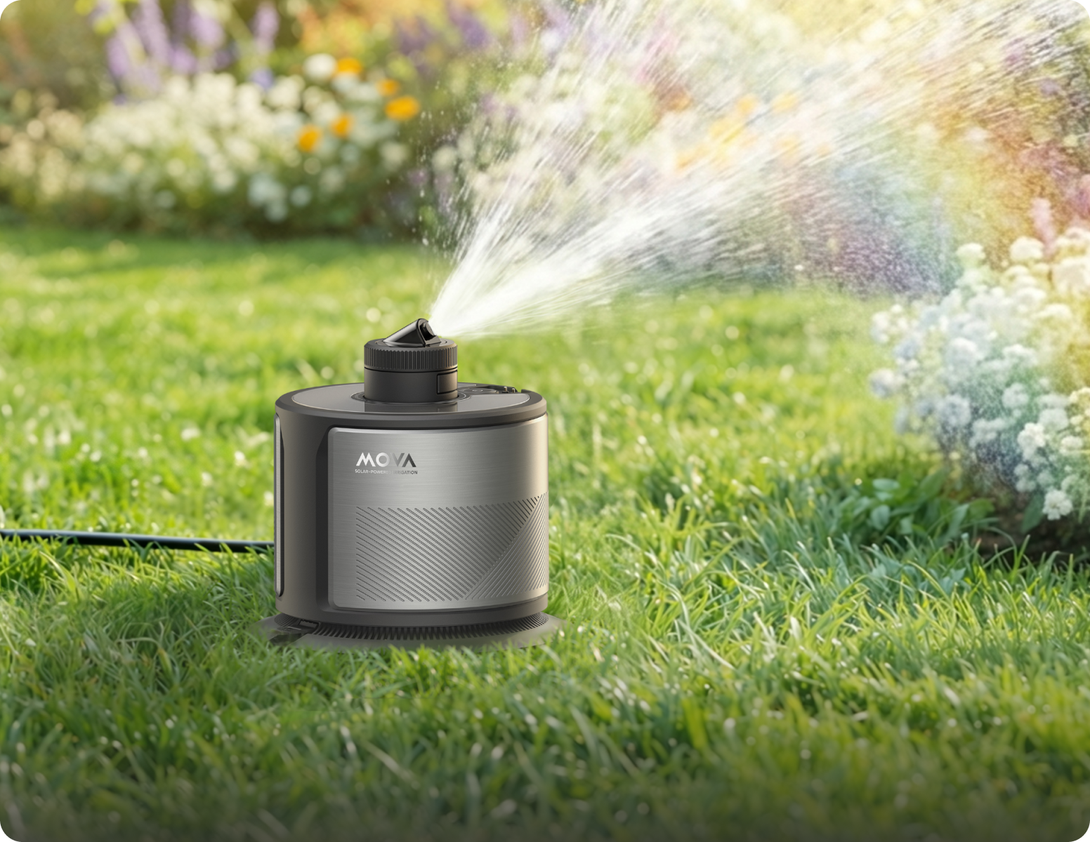 Fine 0.5–4m* mist ideal for delicate plants, gardens, and seedlings.