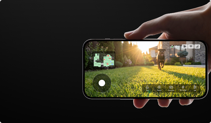 Live Video Tracking - AI Dual-Vision keeps a continuous eye on your yard.