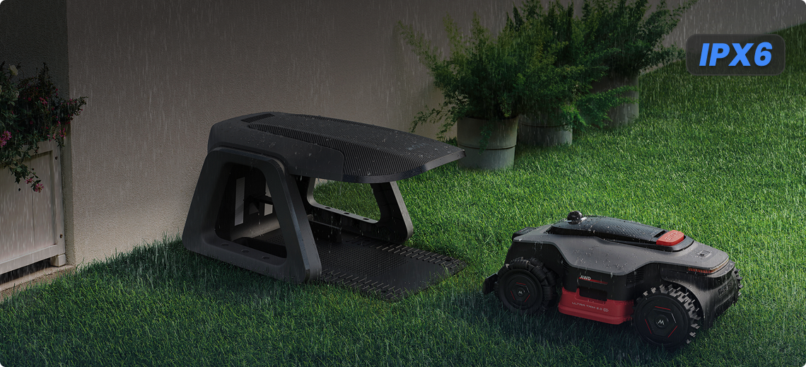 Use the garage to protect the mower from rain, snow, frost and harsh weather, ensuring it stays safe and always ready for use. - 