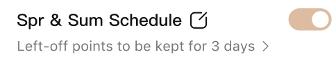 Schedule detail