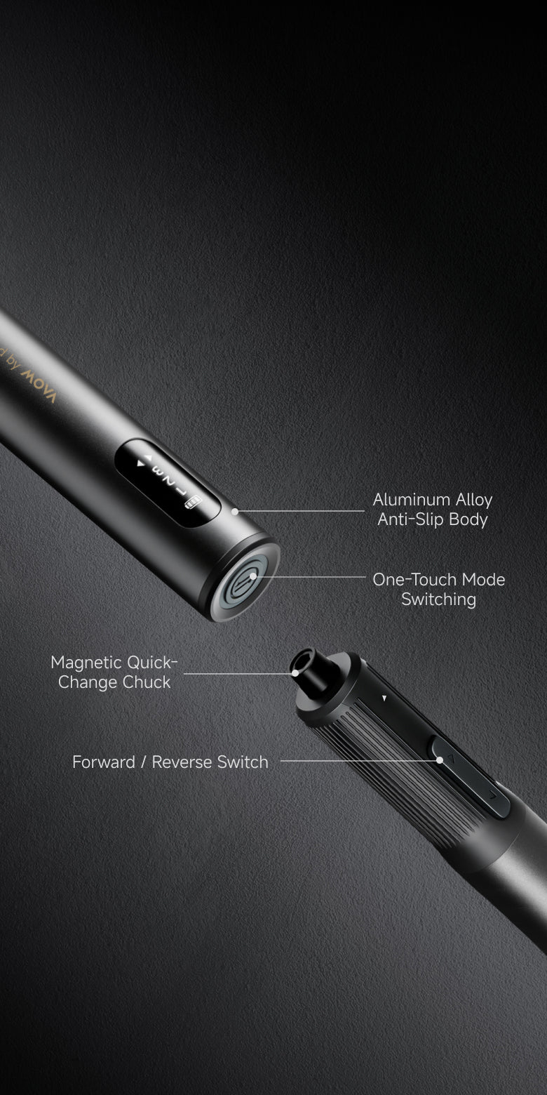 3-Level Torque Control &amp; 
Quick Direction Switch
