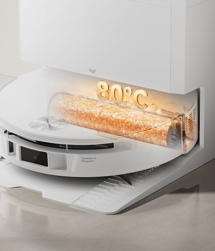 Auto 80℃* (176℉) <br>Self-Cleaning Roller Mop