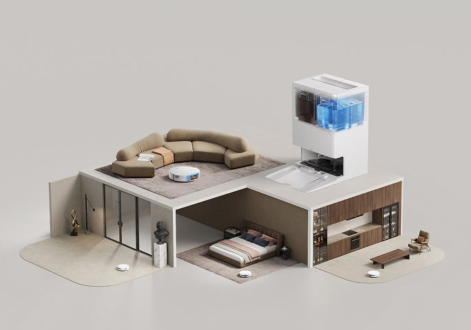 Large-Capacity Water Tank for 
Whole-Room Clean
