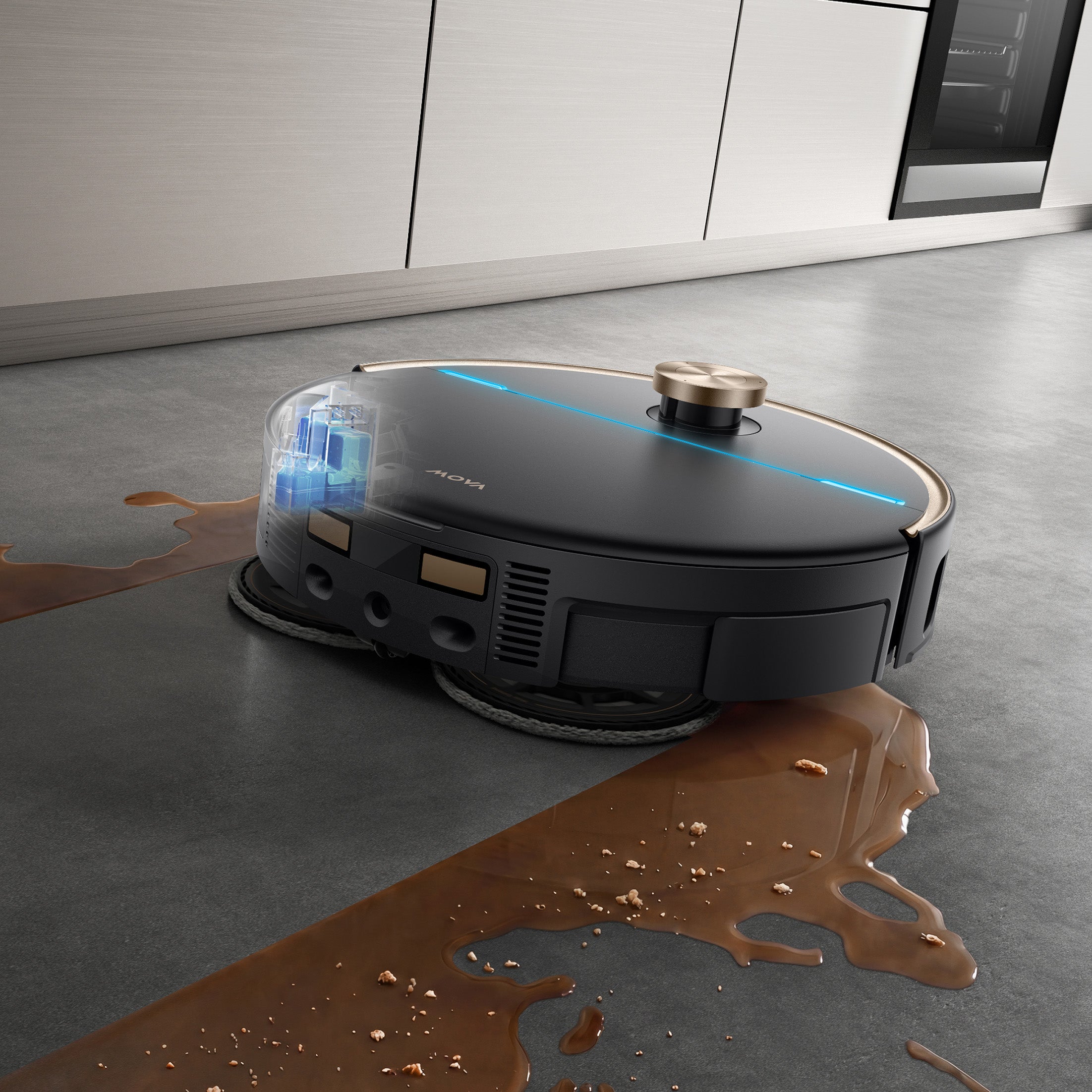 MOVA V70 Ultra Complete X Robot Vacuum Black High-Speed 300RPM* Mop Motor
