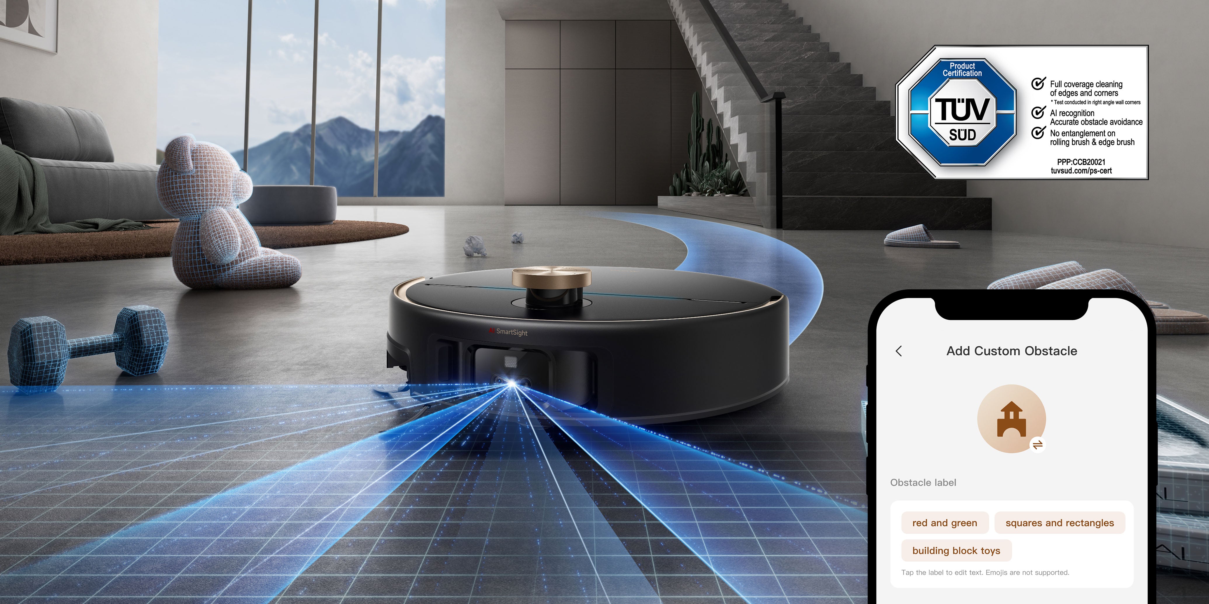 MOVA V70 Ultra Complete X Robot Vacuum Black Smart ObstacleAvoidance &amp; App Control