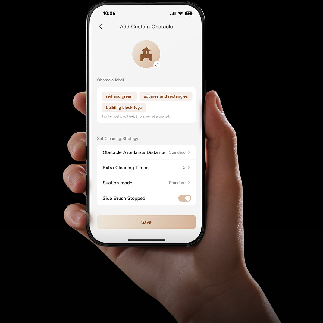 Customizable Object Avoidance via App